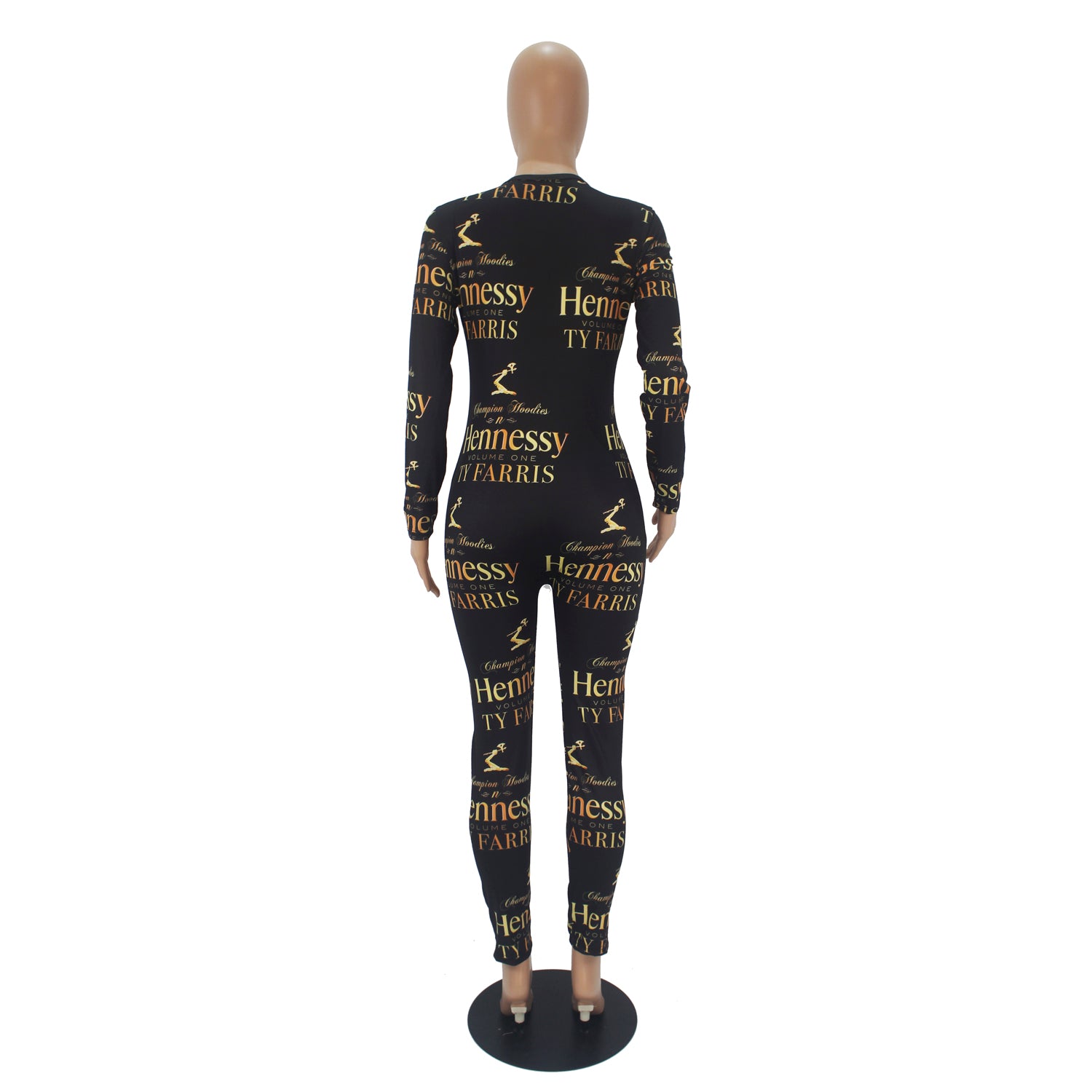 KB944 Black/Gold Hennessy Adult Long Onesie