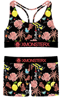 W1050 Lemon Trees Drinks Printed Design Racerback Pajama/Lounge Set