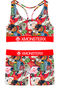 W1049 Vegas Printed Design Racerback Pajama/Lounge Set