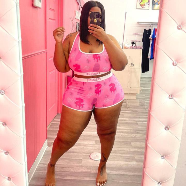 MS148 Pink Pressure Racerback Lingerie Set