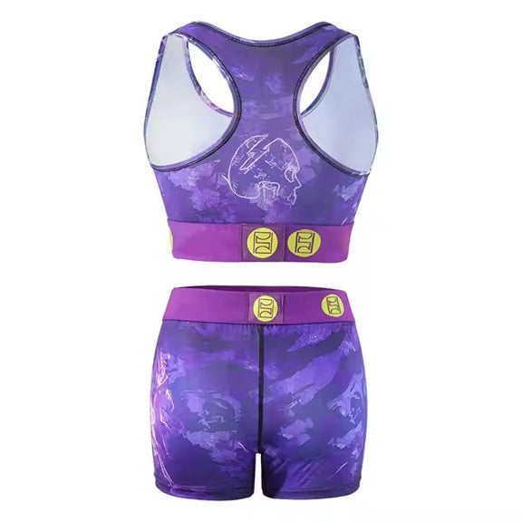 P778 3D Skull Printed Design Racerback Pajama/Lounge Set
