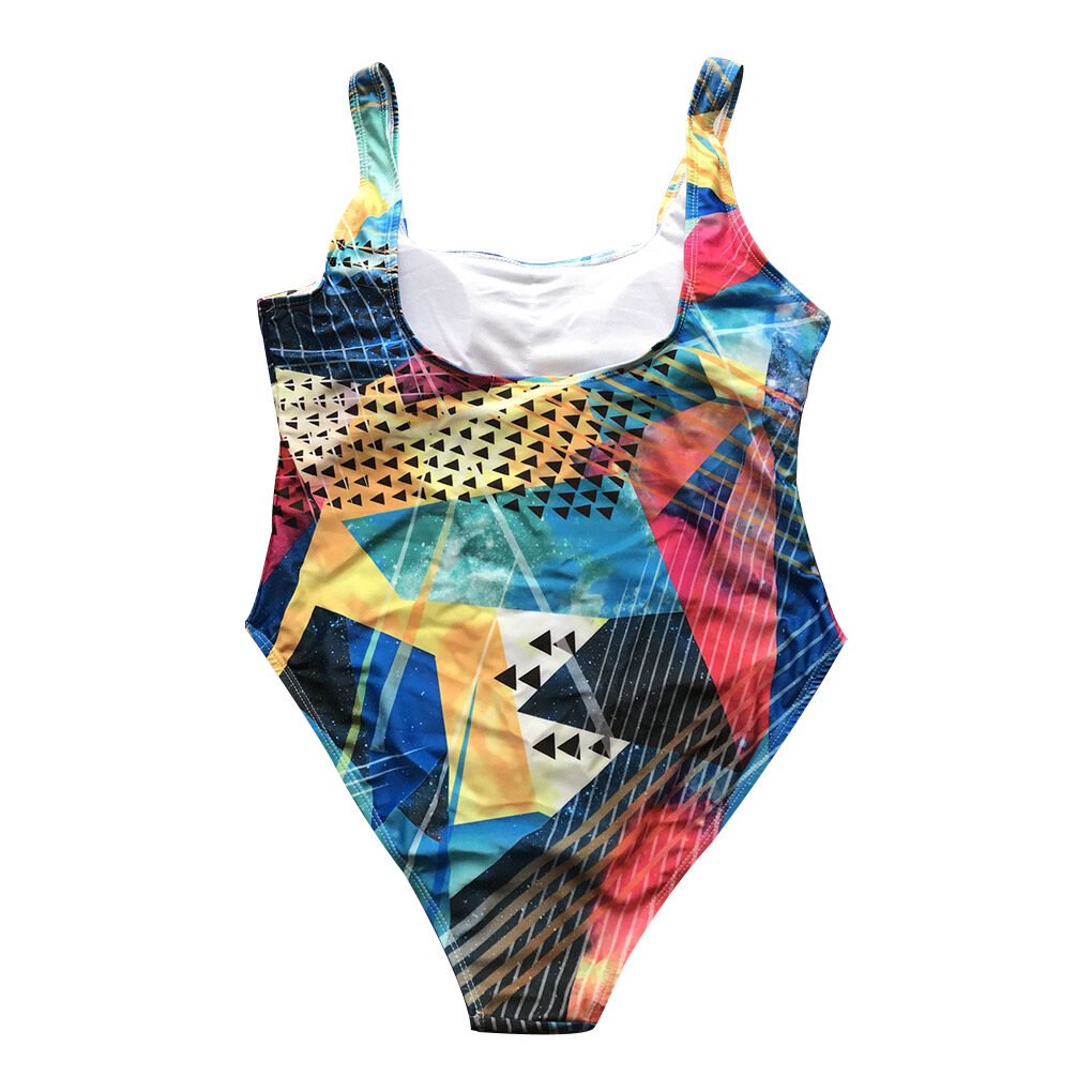 KA151 Abstract Painted One Piece Swimsuit