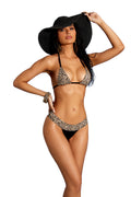 82484 Black Lycra bikini top and matching thong