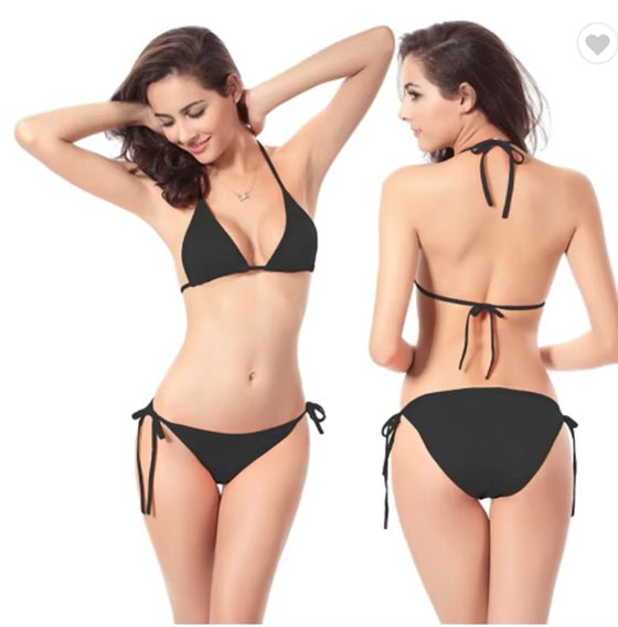 DM005 Solid Color Full Cover Bottom Bikini Swimwear O/S