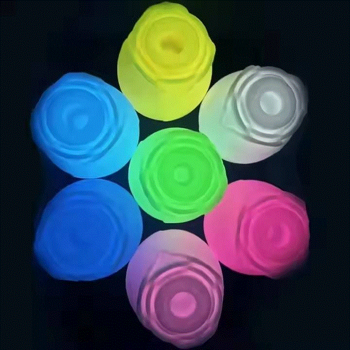 AL801 Luminous Sucking Rose Shape Vibrator