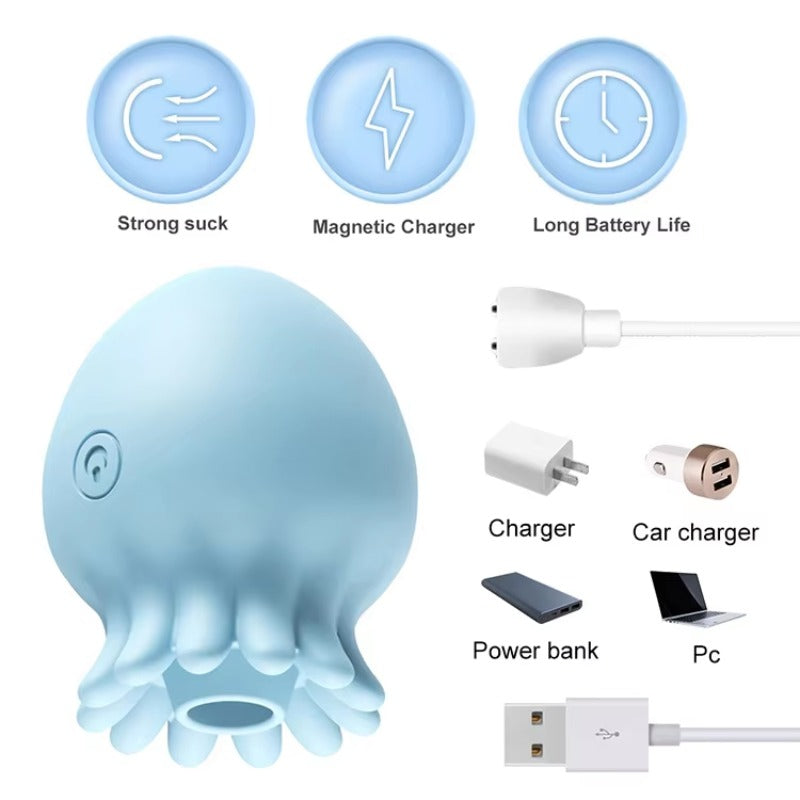 XV001 Jellyfish Shape Stimulation Clit Sucking Vibrator