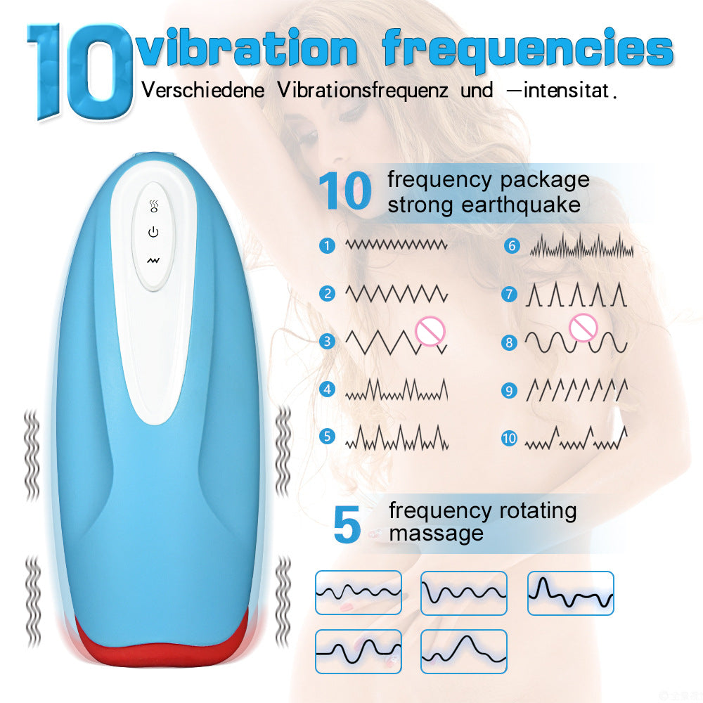 XM7 Rechargeable Male Masturbation Cup Stroker with 10 Vibrating Modes