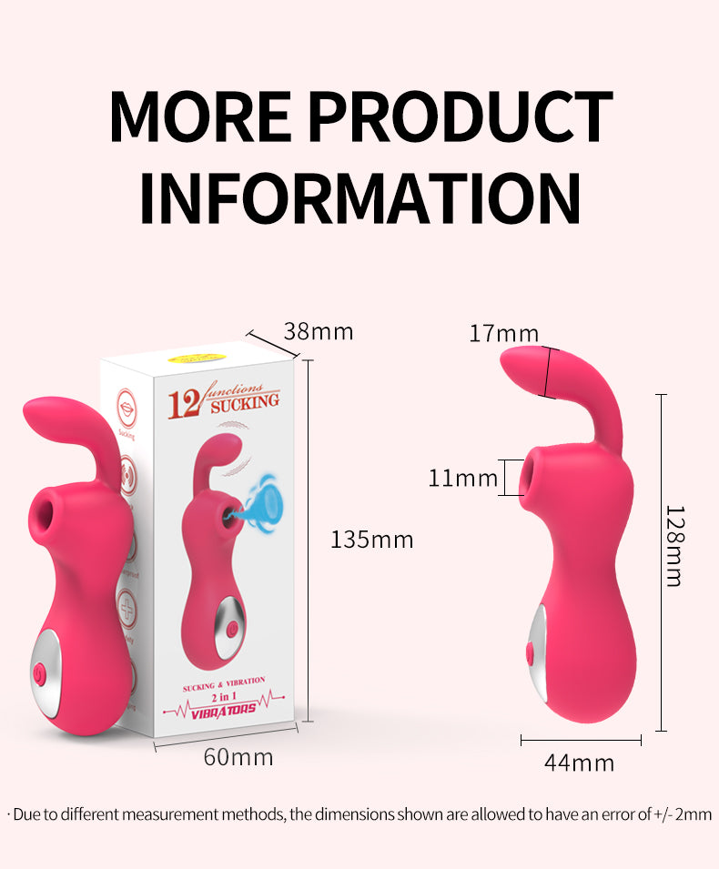 M272 Silicone Rechargeable Clitoral Stimulator with 2 Motors