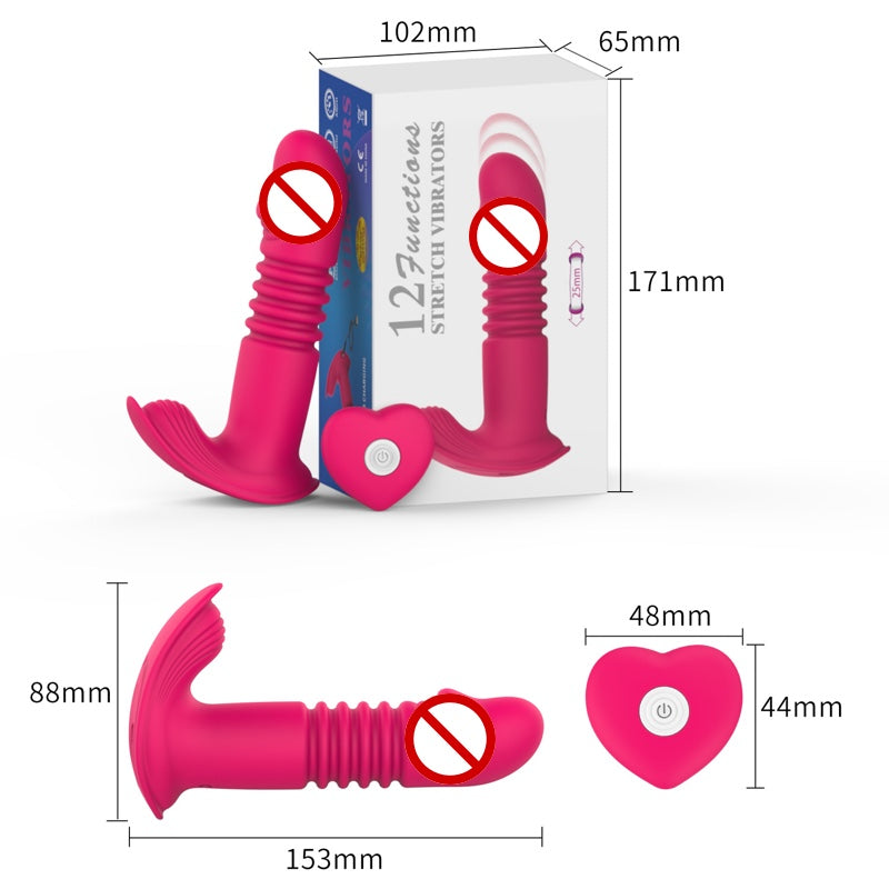 Y2601 Remote Control Thrusting Wearable Vibrator with Heating Function