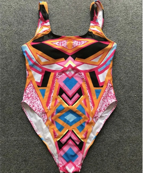 KM151 Aztex Multi Color One Piece Swimsuit