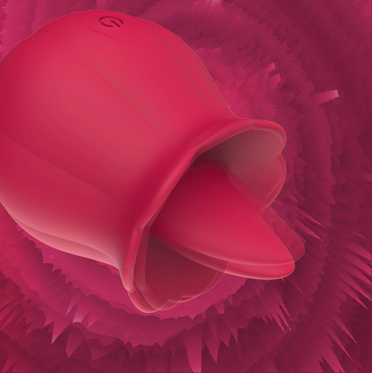 RX7 Tongue Licking Rose Vibrator