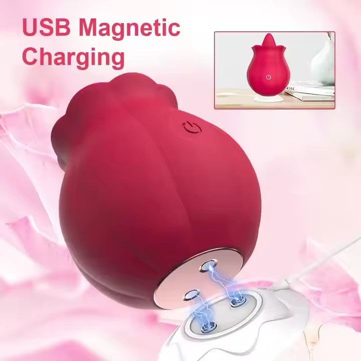 RX7 Tongue Licking Rose Vibrator