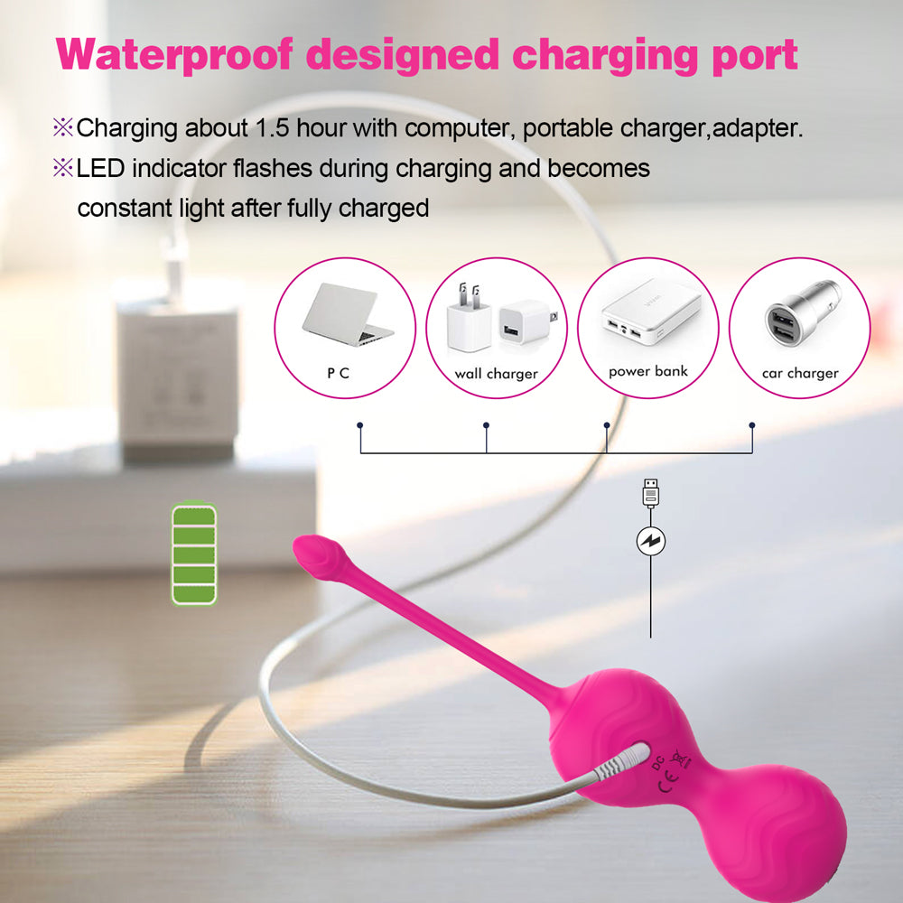 KE187 APP Wireless Remote Silicone Kegel Ball 10 Vibration Modes