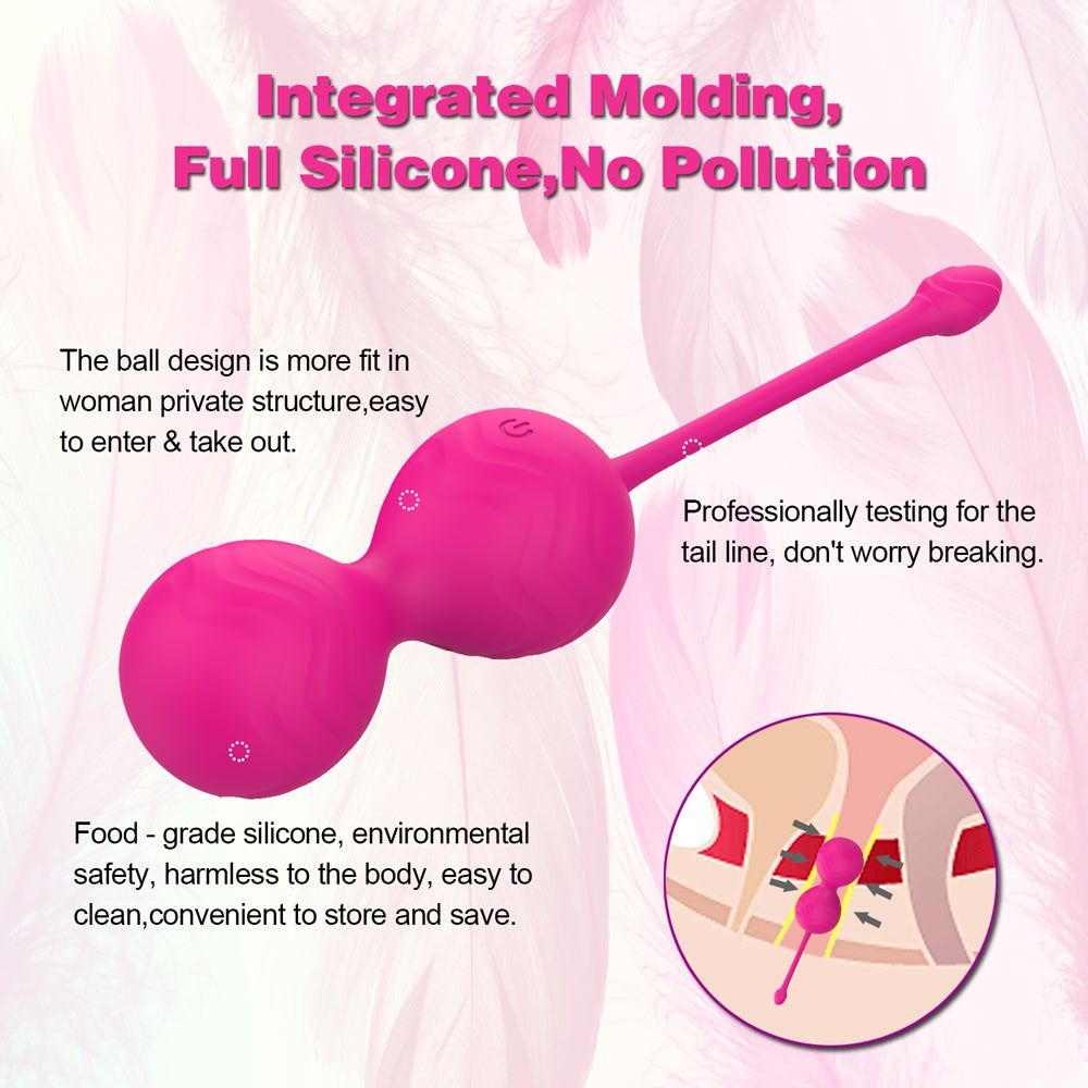 KE187 APP Wireless Remote Silicone Kegel Ball 10 Vibration Modes