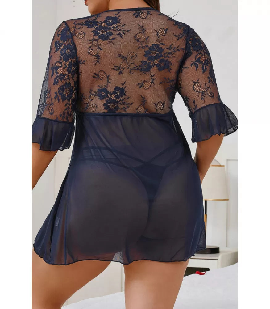 DP115 Lace Mesh Tie Closure Babydoll