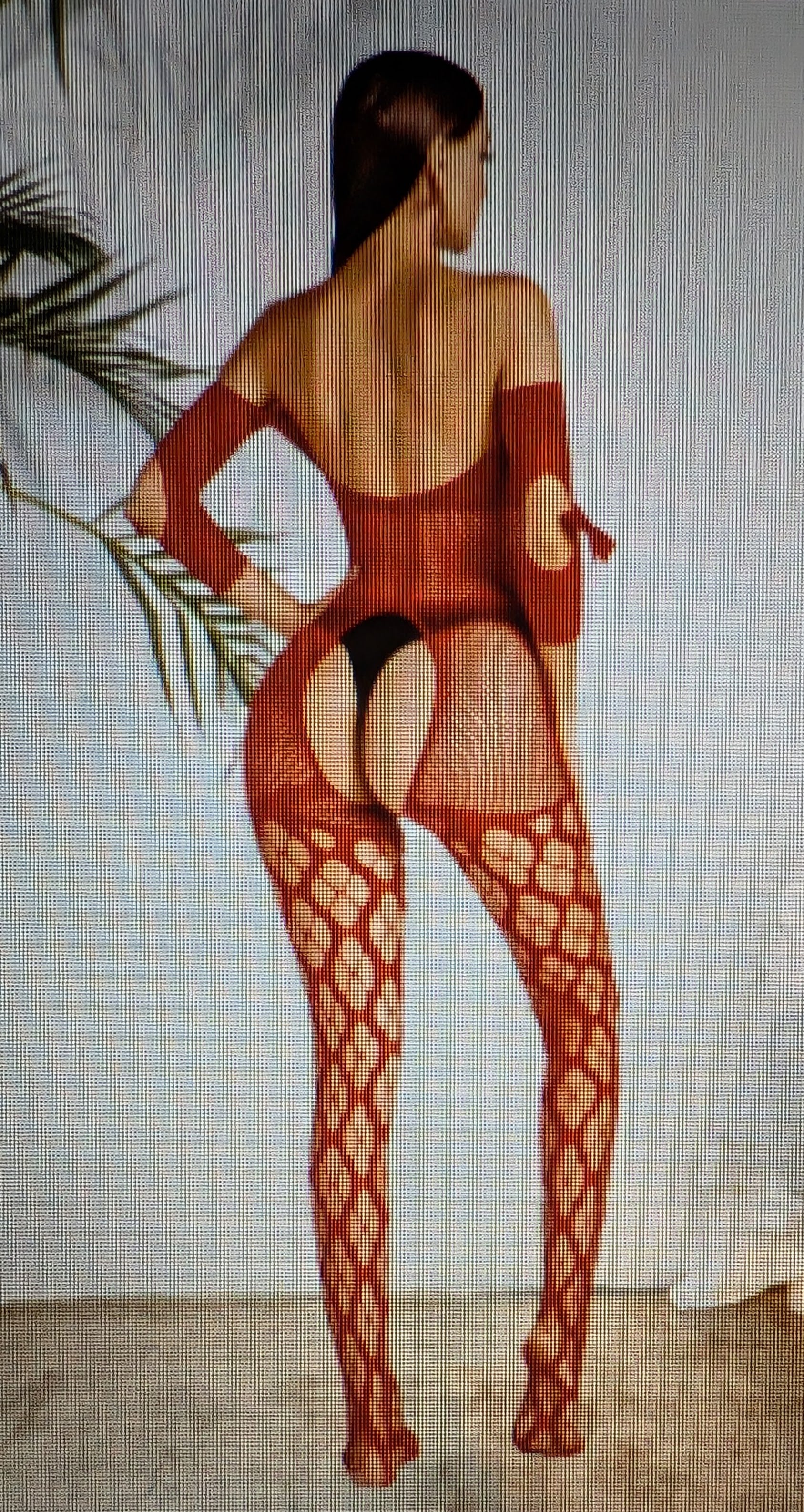 Y896 Crotchless and Bustless Fishnet Bodystocking