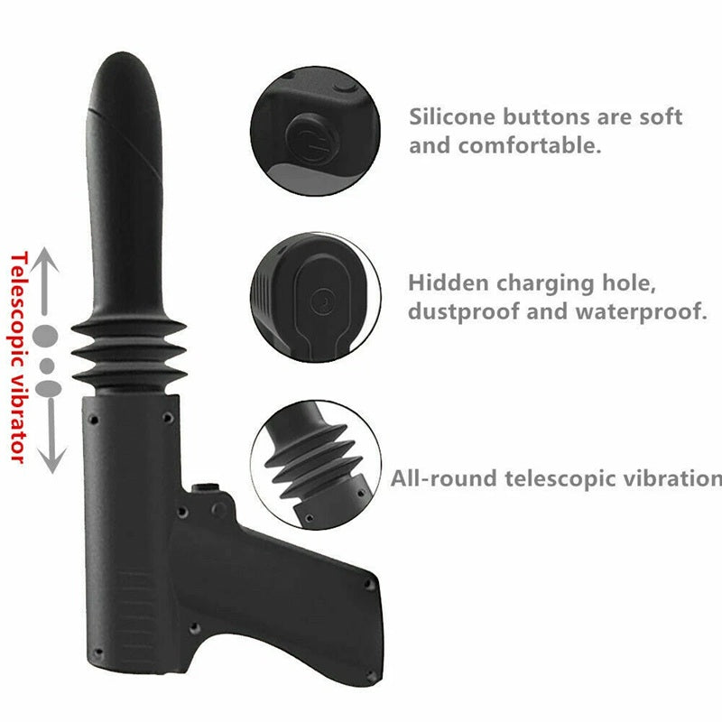 T503 Automatic Retractable Recharge Sex Gun Dildo