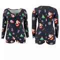 SD07 Black Christmas Design Adult One Piece Pajama
