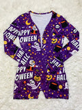 SD447 Purple Happy Halloween Long Sleeve One Piece Pajama