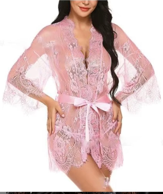 Y281 Lace Robe w/T-String
