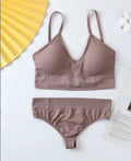 HD16 Seamless Panty And Wireless Push Up Sport Bra Sets