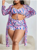 SP493 Pink Swirl 3pc Swim Set