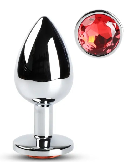 AW196 XL Metal Butt Plug w/Rhinestone