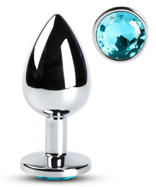 AW196 XL Metal Butt Plug w/Rhinestone