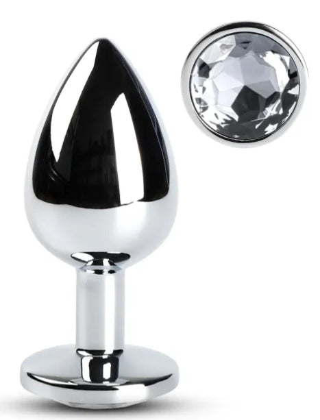 AW196 XL Metal Butt Plug w/Rhinestone