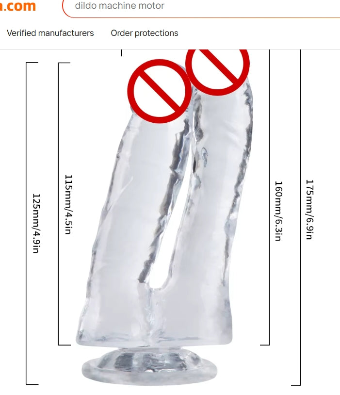 D112 Ultra Soft Realistic Double Dildo