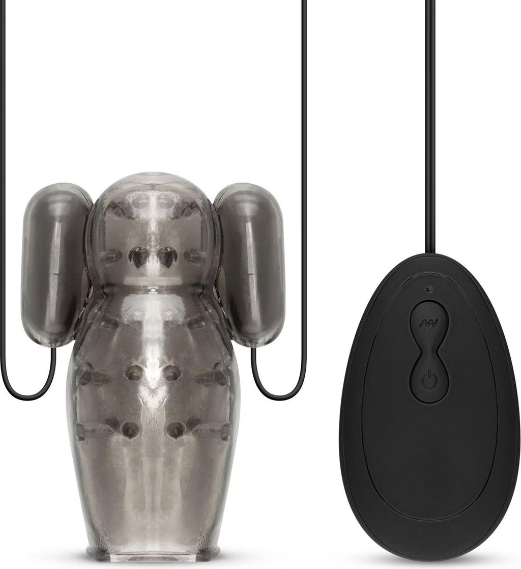 X019 -  20 Speeds Black Color Penis Trainer with 2 Vibrators