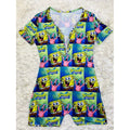 V72 Sponge Character Printed Short Sleeve Pajama